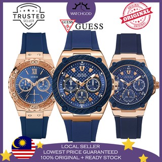 [100% Original &amp; FREE BRACELET] Guess Zena Multi Function Chronograph Men Women Couple Watch W1049G2 W1049L2 W1053L1