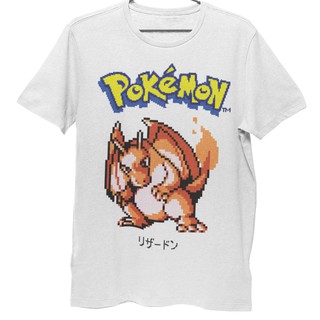 【cotton Tshirts👕】คอตต้อนคอกลมเสื้อยืด Unisex รุ่น Pokemon Pixel Edition 1 T-Shirt สวยใส่สบายแบรนด์ Khepri 100% cotton c