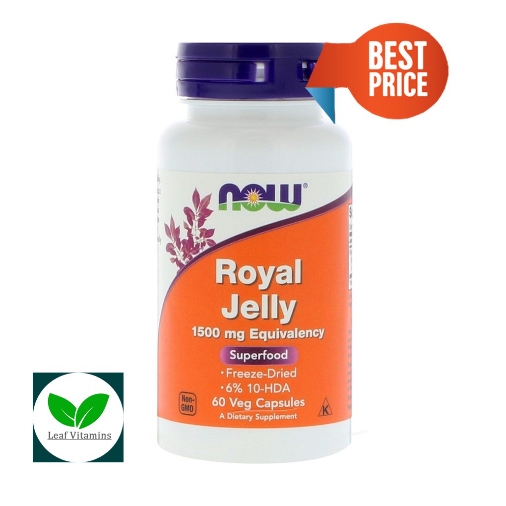 ของแท้100 NOW Foods Royal Jelly 1500 mg / 60 Capsules♩ Shopee Thailand