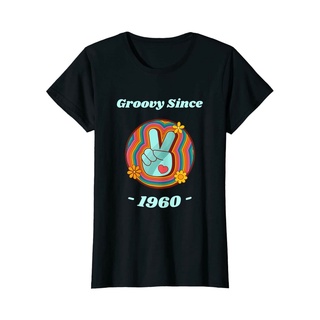 ผ้าฝ้ายแท้เสื้อยืด พิมพ์ลายหัวใจ Groovy Since 1960 Rrp Ω17 ขนาดเล็ก สีดํา สไตล์คลาสสิก ไม่ซ้ําใคร สําหรับผู้ชาย 405839S-