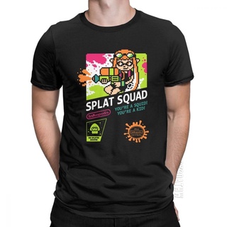 เสื้อยืดคอกลม แขนสั้น ผ้าฝ้าย 100% พิมพ์ลาย Splat Squad Splatoon สําหรับผู้ชาย