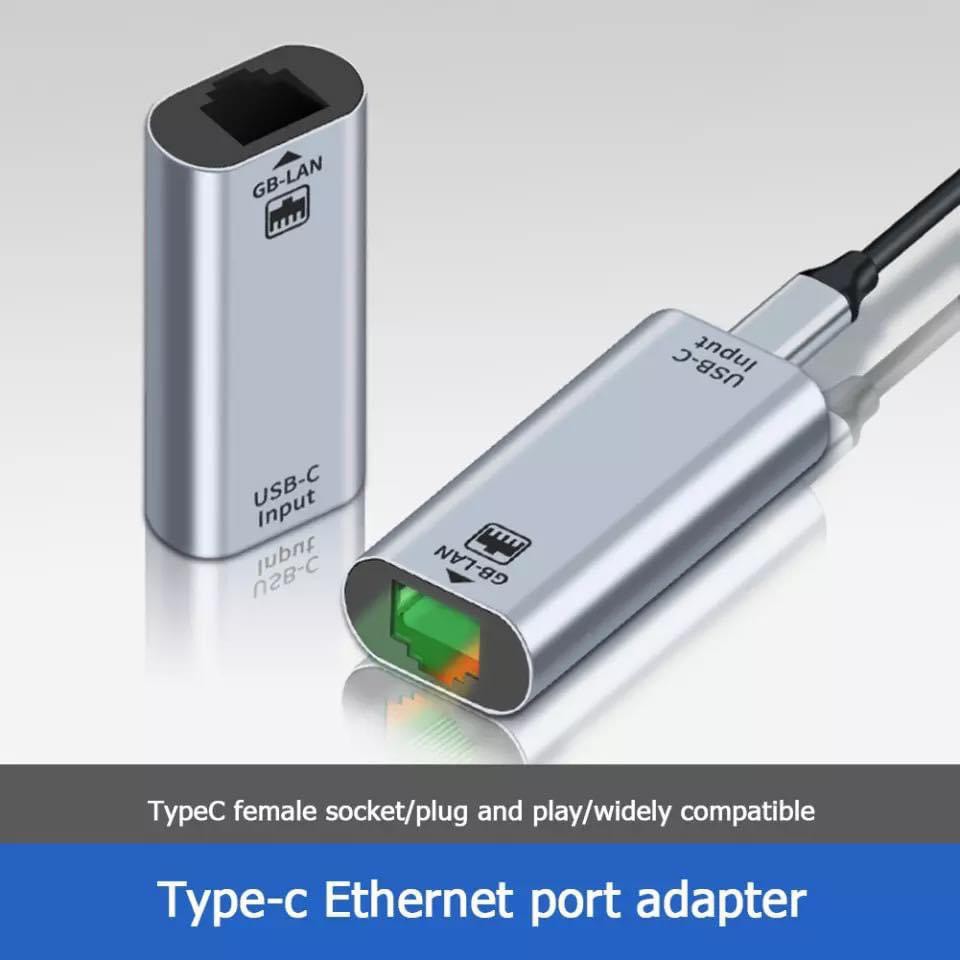 ลดราคา USB Type C to RJ45 Ethernet Adapter สำหรับMacBook Samsungแล็ปท็อปสมาร์ทโฟนประเภทCการ์ดเครือข่าย10/100/1000 Gigabit #สินค้าเพิ่มเติม สายต่อจอ Monitor แปรงไฟฟ้า สายpower ac สาย HDMI