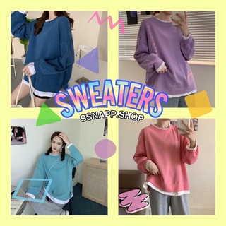 *พร้อมส่ง* Top long sleeve sweaters เสื้อสเวตเตอร์หลากสี💜💙🖤💗