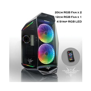 E-ATX Case (NP) ITSONAS Diablo Tempered Glass RGB (Black)(By Shopee  SuperIphone1234)