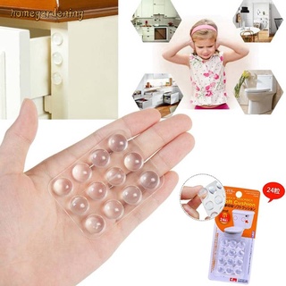 24Pcs Anti Slip Silicone Shock Absorber Self adhesive Pads Door Stopper