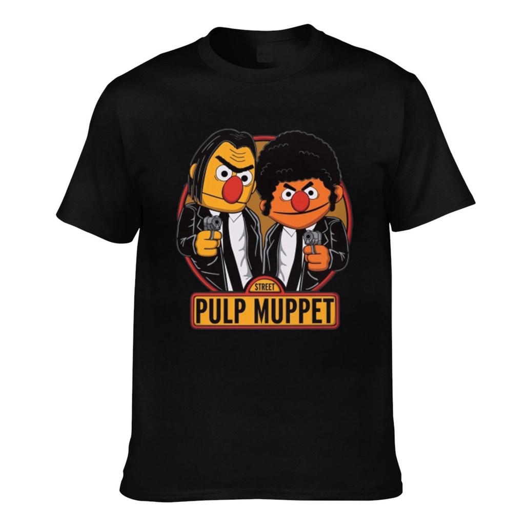 เสื้อยืดแขนสั้นผู้ชาย Muppet Bert Ernie Pulp Muppet