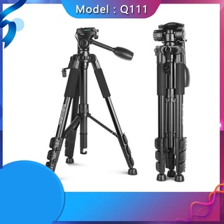 ขาตั้งกล้องดิจิตอลขนาดกลาง กล้องวีดีโอขาตั้งกล้อง Minigun Q111 Tripod With HeadBall ขาตั้งพร้อมหัวบอล For DSLR Camera