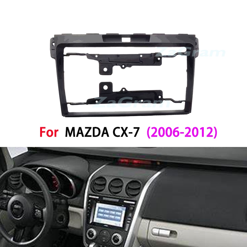 แผงเครื่องเล่น MP5 วิทยุ Fascia กรอบ 9 นิ้ว สําหรับ 2006-2012 Mazda CX-7 Android 2Din