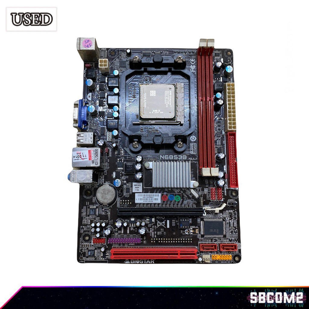 SBCOM2 ชุดเซ็ท CPU AMD SEMPRON X1 145 1 CORE 1 THREAD + BIOSTAR N68S3B SOCKET AM3 สินค้ามีเพทหลัง รองรับแรม DDR3 สามารถร #3