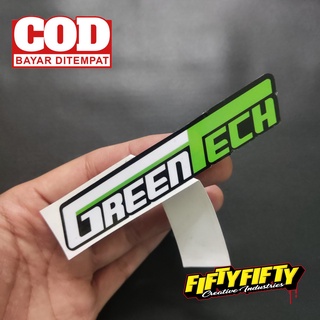 สติกเกอร์ พิมพ์ลาย Greentech กันน้ํา สําหรับติดตกแต่งหมวกกันน็อค รถจักรยานยนต์ รถยนต์