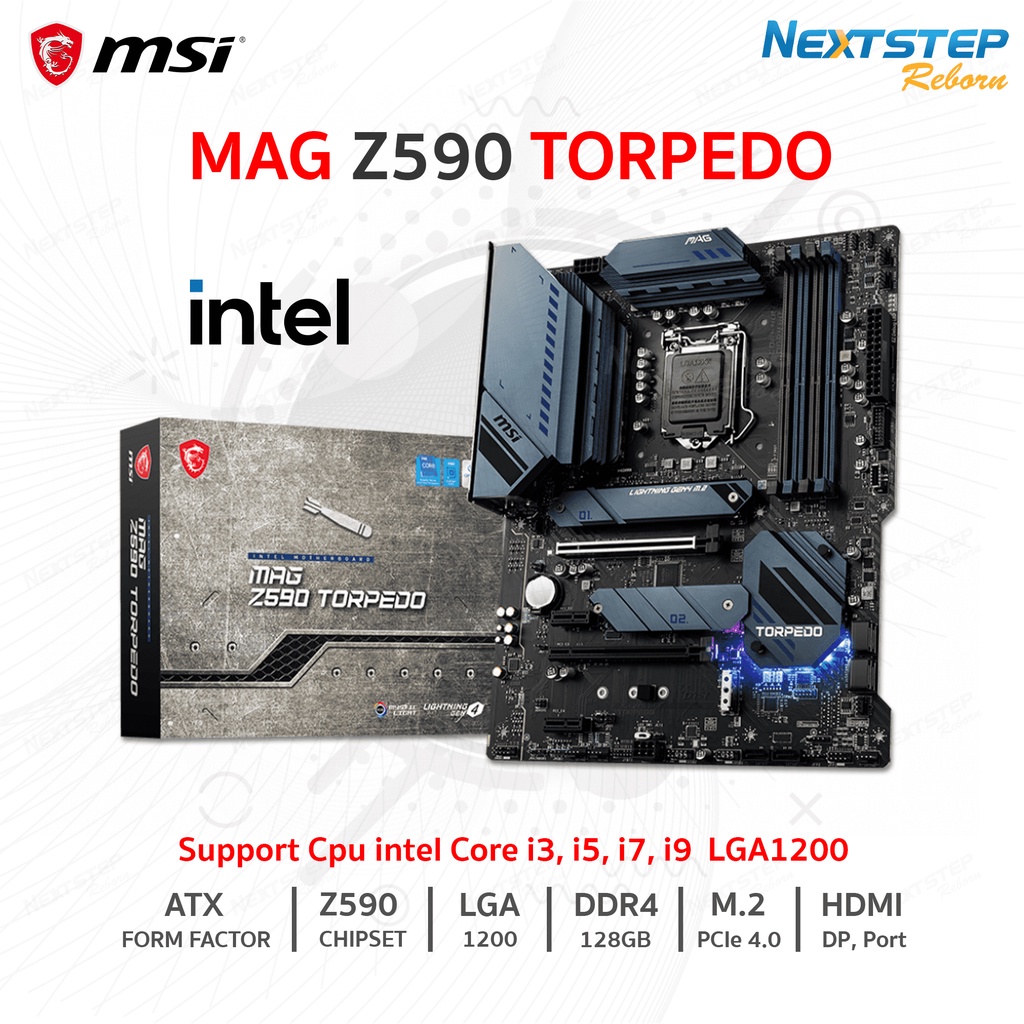 MSI Mainboard MAG Z590 TORPEDO Socket : 1200 [ Intel gen10 gen11 ] สินค้าใหม่ ( Mainboard เมนบอร์ด )