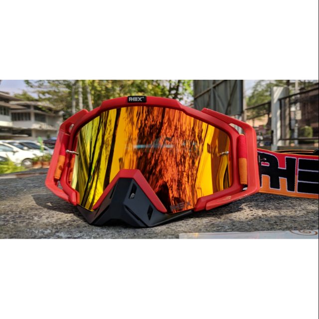 แว่นวิบาก RHEX สีแดง/ส้ม เลนส์ปรอทส้ม