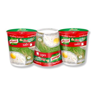 ถูกที่สุด✅  คนอร์คัพ โจ๊กกึ่งสำเร็จรูป รสไก่ 50 กรัม x 3 ถ้วย Knorr Big Cup Jok Chicken 50 g x 3 Cup