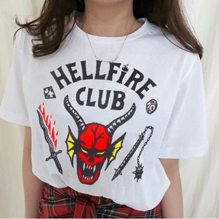 【พร้อมส่ง/On Hand】เสื้อยืดคอสเพลย์ ลาย Hellfire Club Stranger Things Season 4 สําหรับผู้ชาย และผู้หญิง