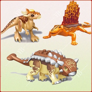 ของเล่นตัวต่อเลโก้ รูปไดโนเสาร์ jurassic Pachycephalosaurus Ankylosaurus สําหรับเด็ก Jurassic world toys dinosaur toys