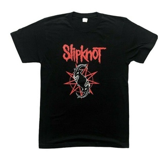 เสื้อยืดพิมพ์ลายแฟชั่น 🔥 ย้อนยุคเสื้อยืดแขนสั้น พิมพ์ลาย SLIPKNOT GOAT STAR HEAVY METAL ROCK BAND สําหรับผู้ชาย 608733S