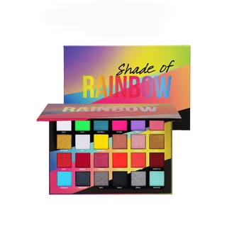 Shade Of Rainbow อายแชโดว์ 24 สี สีเยอะ สี ชัด ติดทนไม่หลุดลอกระหว่างวัน ShadeToo - 24 Colors Eyeshadow Palette พาเลต