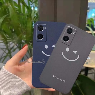 เคสโทรศัพท์ 2022 New Casing for OPPO A96 A95 A76 A55 A16K A16 A94 A93 A74 4G 5G Smiley Good Luck Matte Handphone Case TPU Silicagel Soft Cover All-inclusive Lens Shockproof Protective Case เคส