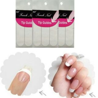 💅สติกเกอร์ french nail tip guides