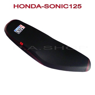 A เบาะแต่ง เบาะปาด เบาะรถมอเตอร์ไซด์สำหรับ HONDA-SONIC125 หนังด้าน ด้ายแดง