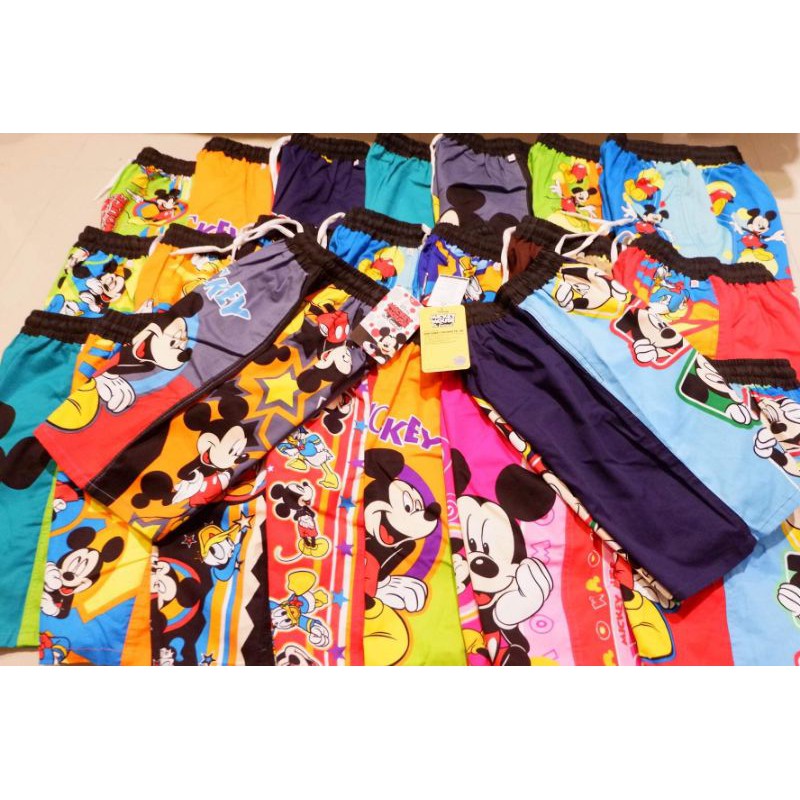 กางเกงJJเด็ก ขาสามส่วน  ลายมิกกี้เมาส์ (ลิขสิทธิ์แท้)