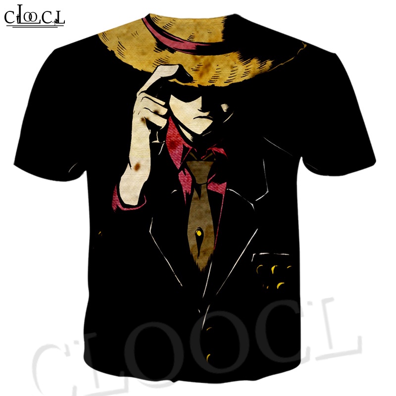 ◐CLOOCL Japan One Piece Anime Luffy Graphic T-shirt Men 3D Printing Creative New Casual Shirt Street Fashion Short-slee #1