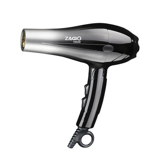 ✨ขายดี✨ ไดร์เป่าผม PROFESSIONAL ZAGIO รุ่น ZG-7554 กำลัง 1800 วัตต์ สีดำ Hair Dryers