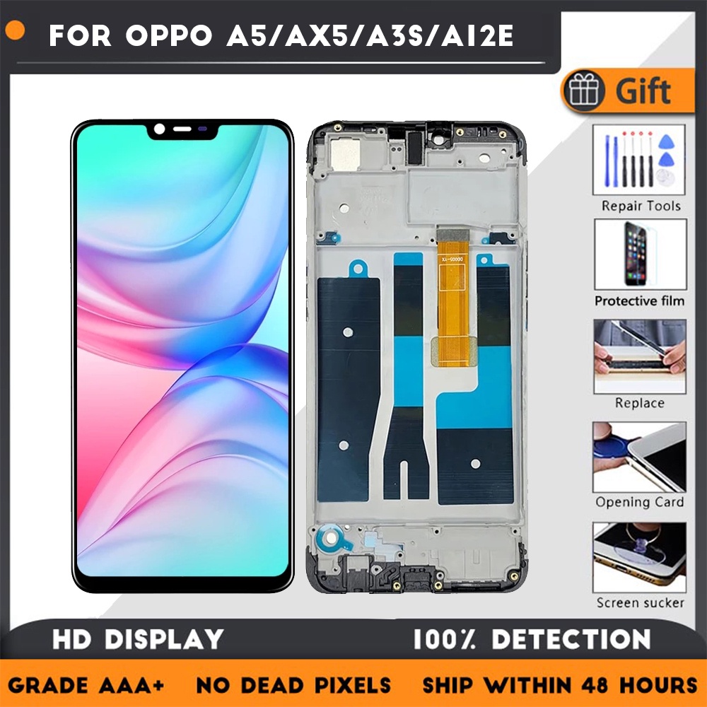 หน้าจอสัมผัส LCD สําหรับ OPPO A3S A12e A5 AX5