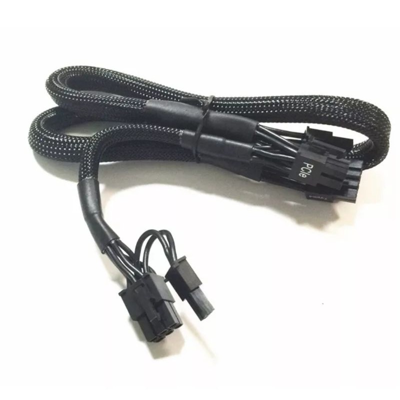 สายการ์ดจอ PCI-E สายถัก 8pin to 6+2pin