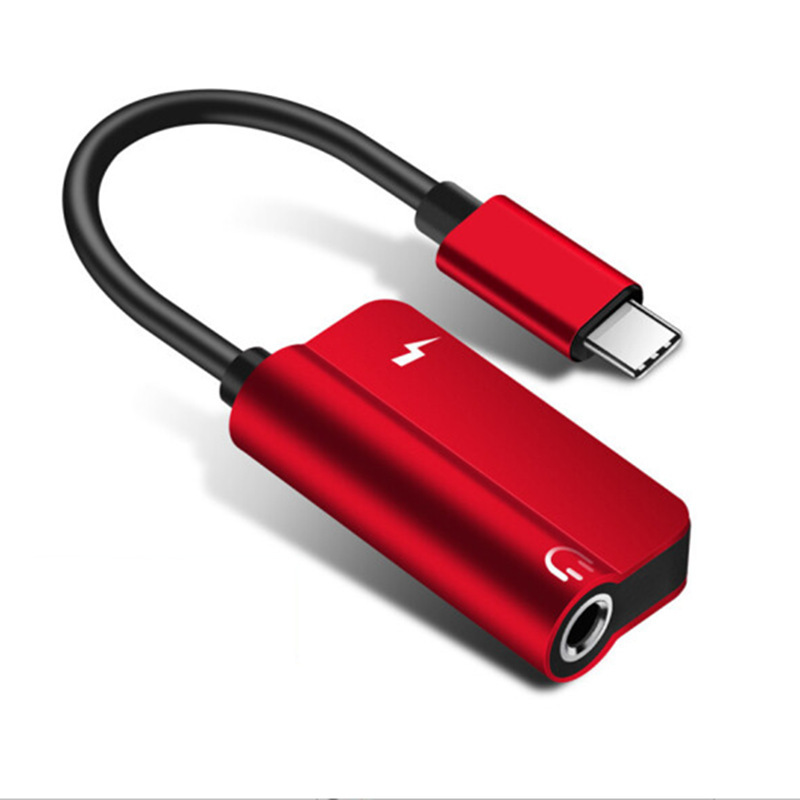 แจ็คเสียง USB C 2 in 1 เป็น 3.5 มม. สายเคเบิลอะแดปเตอร์แจ็คหูฟัง USB C เป็น 3.5 มม. เข้ากันได้กับอุปกรณ์ USB C
