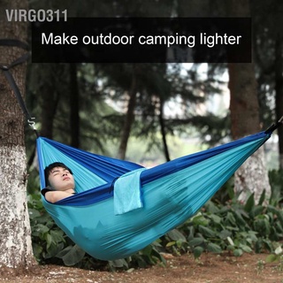 Virgo311 Outdoor Camping 2 Person Multi‑functional Hammock Nylon Swing Bed with Tree Strap Hooks