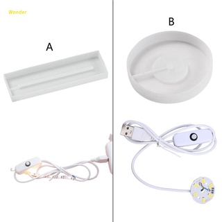 แม่พิมพ์ซิลิโคนเรซิ่น พร้อมไฟ LED สําหรับตกแต่งบ้าน DIY