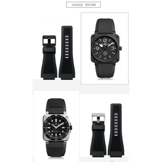 สายนาฬิกาข้อมือซิลิโคน สําหรับ BELL&amp;ROSS BR01 BR03 BELL ROSS BR01BR03 24 มม.