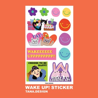 Wake up! Sticker (transparent)