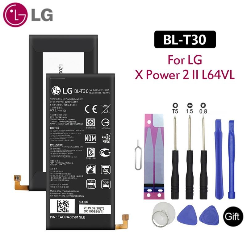 4500 mAh BL-T30 โทรศัพท์เดิมสำหรับ LG X Power 2 II L64VL M320F M320N M322 L63BL K10 Power M320 m320D