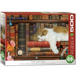 THE CAT NAP - จิ๊กซอว์ 500 pc PUZZLES EUROGRAPHICS (XXL Pieces)