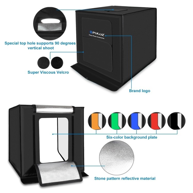 กล่องไฟถ่ายภาพ Light Box. สตูดิโอถ่ายภาพ กล่องถ่ายรูปสินค้า 40CM กล่องสำหรับถ่ายภาพ