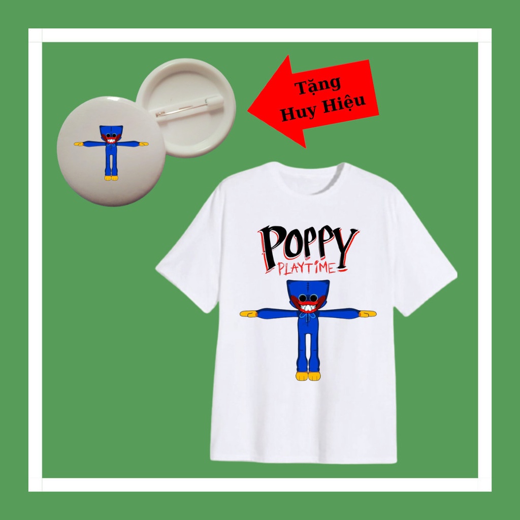 Huggy Wuggy เสื้อยืดเด็กชาย แขนสั้น ทุกขนาด ตั้งแต่ 10kg ถึง 90kg ป้าย Huggy Wuggy