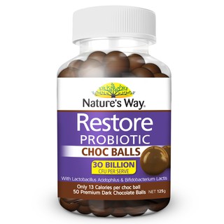 Natures Way Restore 30 Billion Probiotic 50 Choc Balls