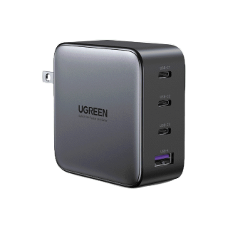 UGREEN รุ่น 40737 USB C Multiport Charger 100W USB x 4 Port Charging Station GaN Fast Charger Power Adapter Compatible for MacBook Pro/Air, Dell XPS, iPad Pro, Galaxy S21/S20, iPhone 12/12 Pro, Pixel, and More