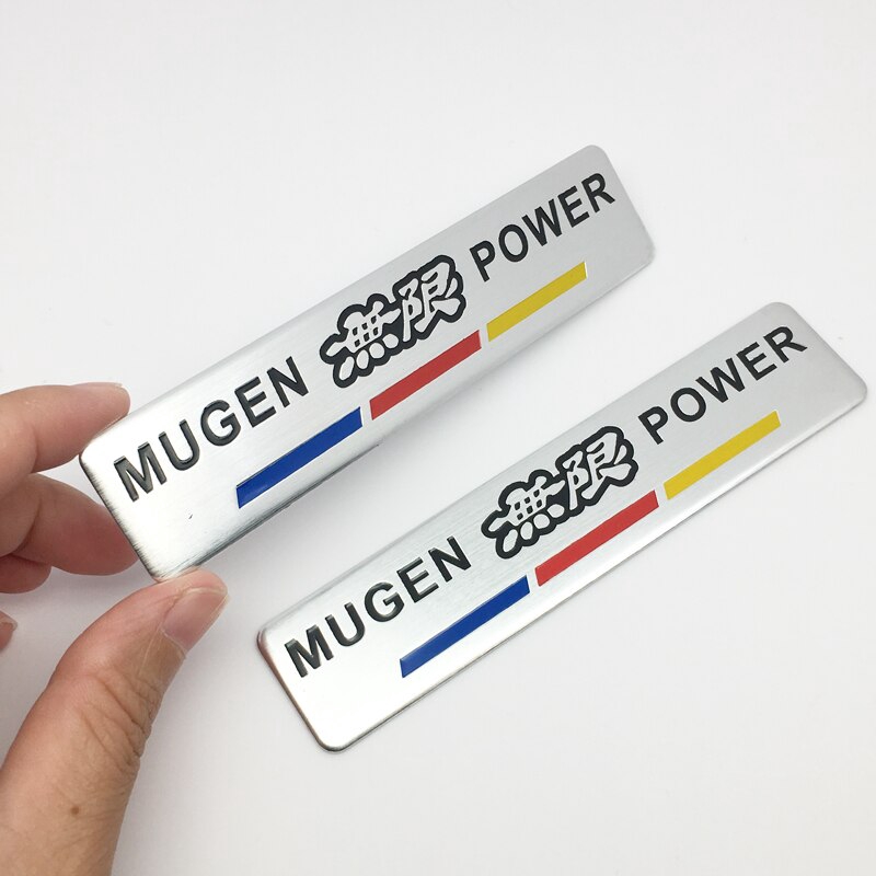 รถตกแต่งสติกเกอร์ 3D อลูมิเนียมสําหรับ Honda Mugen Power Emblem Badge Decal สําหรับ HONDA Civic Accord S2000 CR-V รถ-จัดแต่งทรงผม