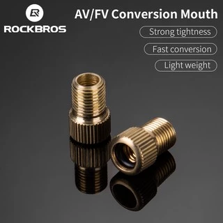 ROCKBROS หัวแปลงวาล์วจักรยาน FV เป็น AV อุปกรณ์เสริมสำหรับเติมลม ใช้งานง่าย เหมาะสำหรับจักรยาน MTB และจักรยานทั่วไป