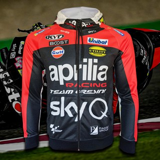 เสื้อแจ็คเก็ต โมโตจีพี Jacket MotoGP เสื้อทีม Aprilia Racing Team Gresini #MG0041 รุ่น Aleix Espargaro (ฮู้ด,ซิป)