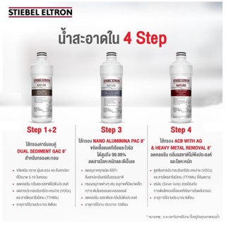 ไส้กรองน้ำสำหรับเครื่องกรองน้ำ Stiebel Eltron รุ่น Nature (ครบชุด 3 กระบอก / Set)