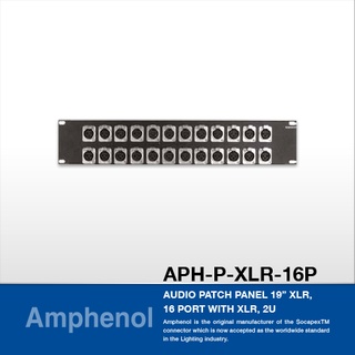 Amphenol APH-P-XLR-16P Audio Patch Panel 19"XLR,16 Port With XLR,2U