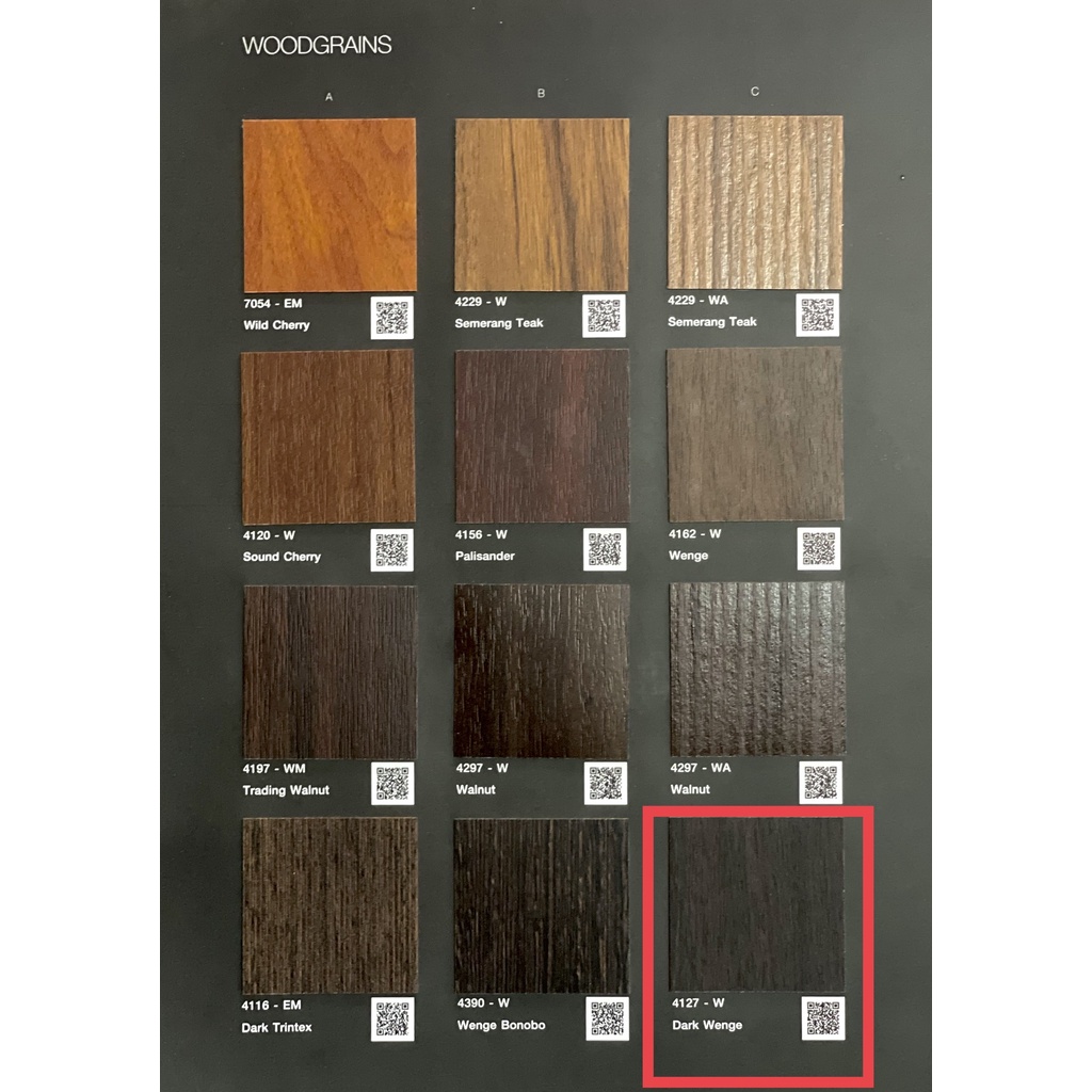 แผ่นลามิเนต Wilsonart 4127 W Dark Wenge ขนาด 120 x 240 ซม. หนา 0.8 มม.