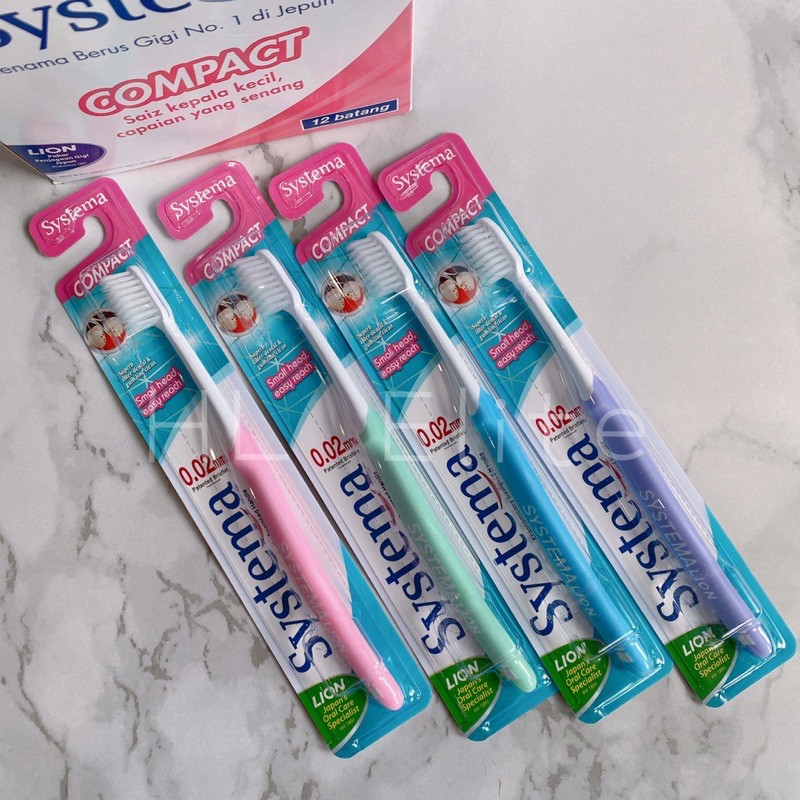 Systema Essential Clean แปรงสีฟันขนาดกะทัดรัด 0.02 มม. (หัวเล็ก เข้าถึงง่าย)