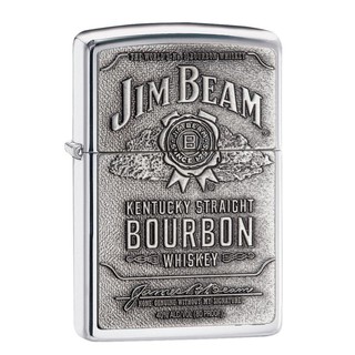 Zippo ไฟแช็กรุ่น 250JB928 Jim Beam Label Emblem ของแท้ รับประกันตลอดชีวิต นำเข้าและจำหน่ายโดยตัวแทนจำหน่าย