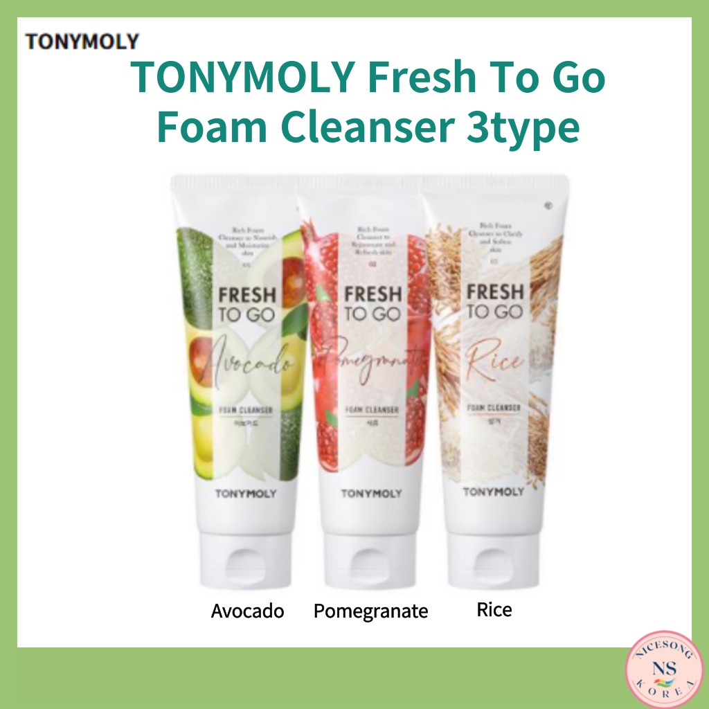 [Tonymoly] Tonymoly Fresh To Go Foam Cleanser อะโวคาโด / ทับทิม / ข้าว K-Beauty เกาหลี