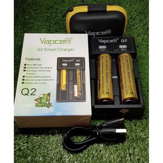 ชุดเครื่องชาร์จVapcell Q2พร้อมถ่าน Vapcell INR 18650 3600mAh 2ก้อน ของแท้